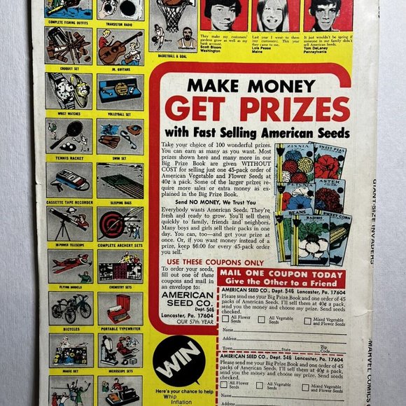 1975 GIANT SIZE INVADERS 1 FN FINE 6.0 MARVEL “Hordes Of Hitler” Captain America - Picture 2 of 2